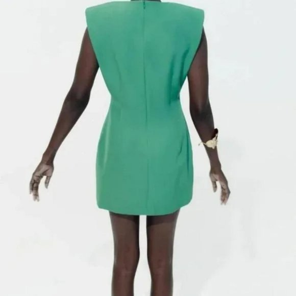SHOULDER PAD MINI DRESS - Picture 3 of 5